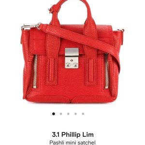 Phillip Lim 3.1 Mini Satchel Red w/ GOLD Hardware